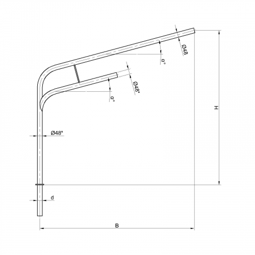 Консольный кронштейн двухрожковый К9-4,0-2,5-1-1